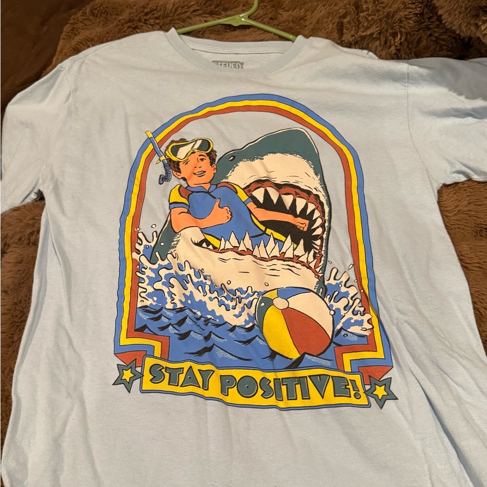Stay Positive Graphic Tee - White